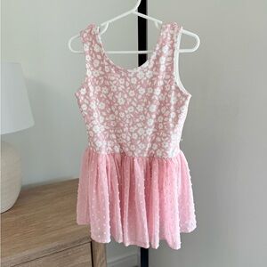 Caden Lane Pink Floral Kids Dress